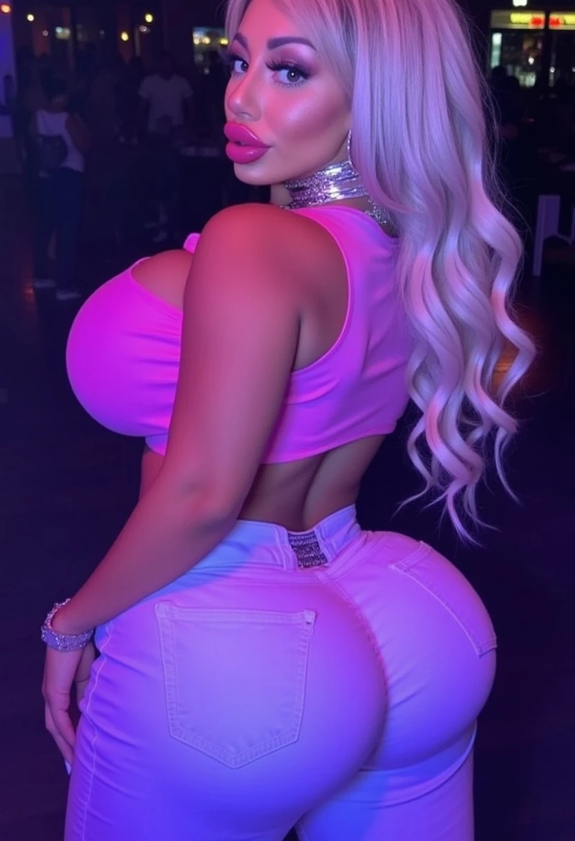 The bimbo, plastic everything woman for FLUX V1