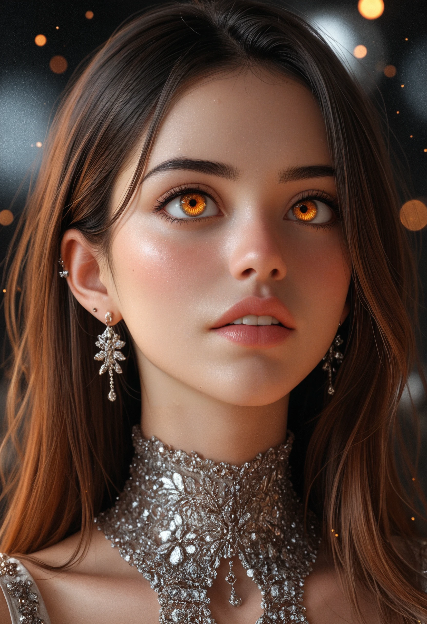 masterpiece, high_quality, highres, sharp_focus, detailed_eyes, portrait,
1girl, high_fashion, earrings, jewelry, light_particles