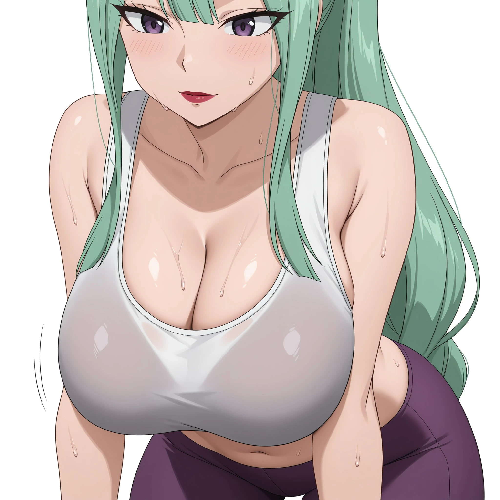 masterpiece, 1 person々, One person々in,10代の若者1 person々, Tooru Hagakure - My Hero Academia (My Hero Academia),Big Breasts , Mature Woman,Sharp eyes, Green Hair,Long Hair、Pink Eyes, Empty Eyes LoRA / Hollow / Hypnotic suggestion,It opens wide vertically....,Sweaty, Pink latex gloves,Pink latex bloomers gym clothes,,Armpit sweat,、The clothes fit snugly to the body、Latex is very shiny、Dark Room, Thick thighs, Hypnotic Pendulum,Hypnotic state,Hypnotic stateの目,squint,Open your mouth wide and vertically,Sweaty,全身Sweaty,I can see the valley,Steamed, (Huge breasts:1.6),Heart Nipple Sticker,両手を頭の後ろin組む, Panty Mask,Put your trousers over your head,Stuffy stuffiness,Sweaty