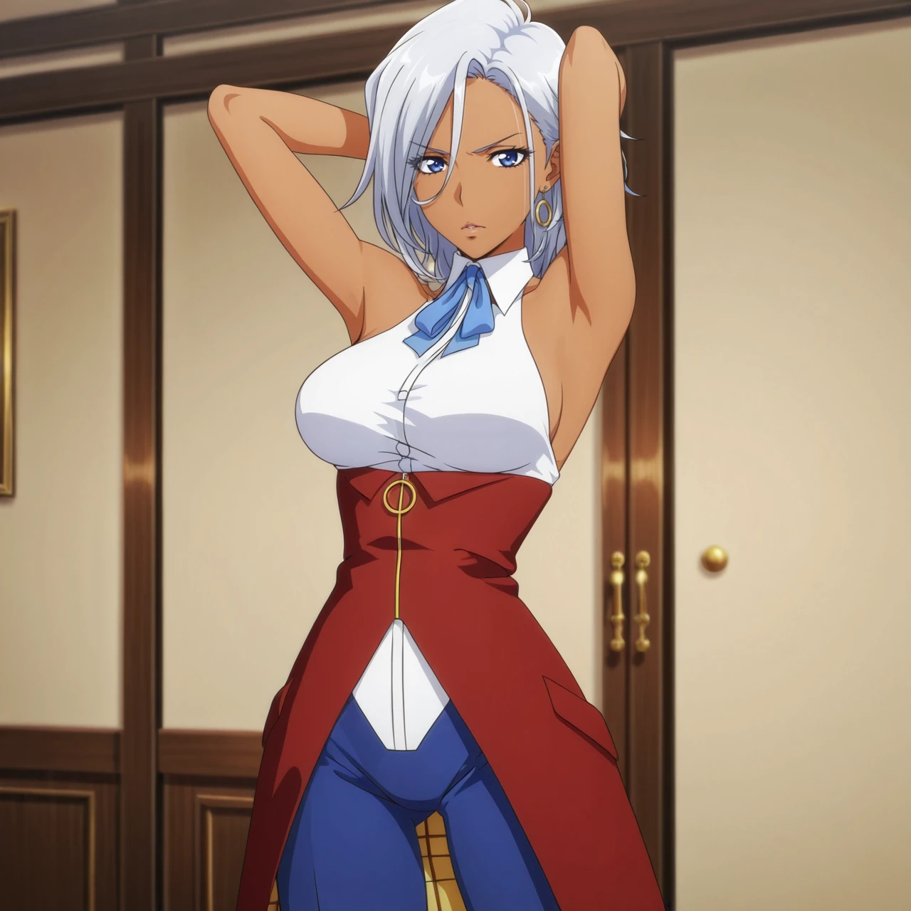 anime screencap, solo, 1girl, anastasiapalma,looking at viewer,cowboy shot,armpit,dark skin<lora:anastasiapalma_IL:0.8>
high definition,amazing quality,best quality,very aesthetic,masterpiece,absurdres,