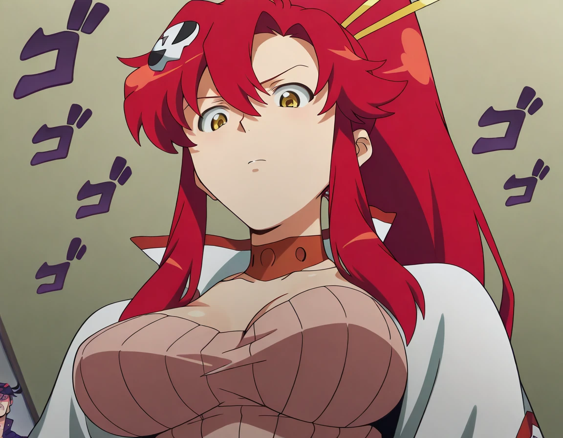 Yoko Littner retrato, yellow eyes,