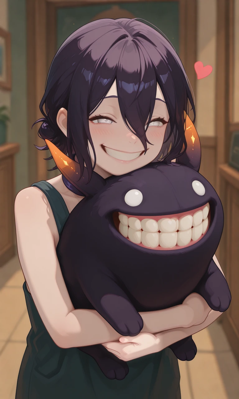 embedding:IllusP0s, reze hugging nebulous hundun, teeth, grin, white eyes, cute, 1girl, loving,<lora:g00se_v2_ill.safetensors:0.9:0.9> <lora:Nebulous_Hundun.safetensors:1:1>