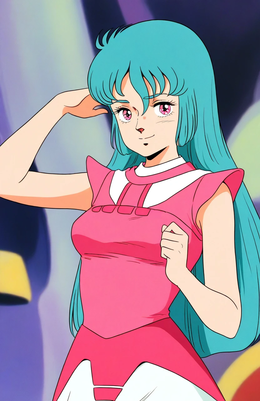 Jessie with a very short and tight white dress, Perfil view, down arms, side view, face close up, looking at rigth, low-cut dress, bare shouders, medium breasts, Open mouth, angry, jessie pokemon, hair slicked back, very long hair, purple hair, blue eyes, 1 girl, solo, 1990s style