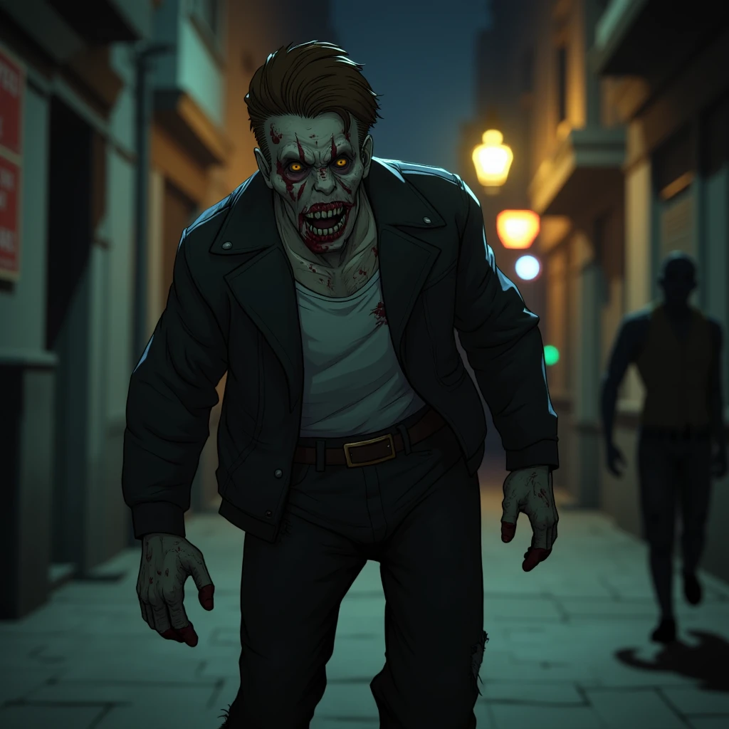 Resident Evil cinematic horror style + anime XL + F1D