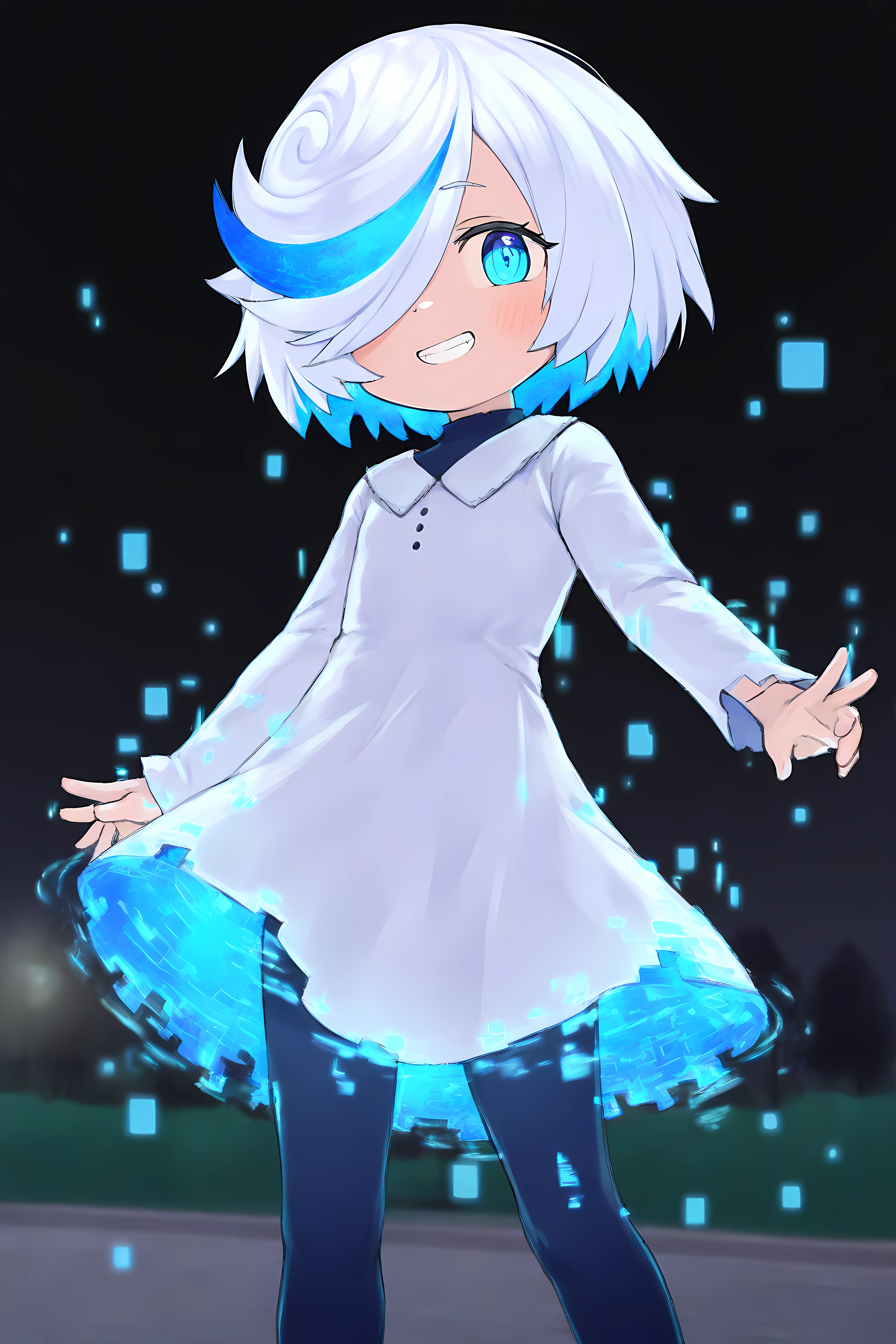 masterpiece, best quality, newest, 1girl, solo, { |female child},
{redsage, short hair, white hair, red hair, multicolored hair, hair over one eye, red eyes, black dress, long sleeves|bluesage, short hair, white hair, blue hair, multicolored hair, hair over one eye, blue eyes, white dress, long sleeves},
digital dissolve, pantyhose, mary jane,
{standing|standing|standing|sitting|indian style|wariza|walking|jumping},
{smile|frown|laughing|embarrassed|grin|crying},
{classroom|forest|city|living room|bedroom|park},
{ |made in abyss|onii-chan wa oshimai!|abmayo|dagasi|yoneyama mai|ebifurya|itomugi-kun|ruu /(tksymkw/)|blade /(galaxist/)|ixy|hungry clicker|hoshino fuuta|skidoo|konnyaku /(kk-monmon/)|sunhyun|mochikushi|mukanata|lunacle|muneyuki|bagelbomb|waterring|sarena|torino aqua|daikinbakuju|sweetonedollar|skeleion|himitsu /(hi mi tsu 2/)|milkshakework|aak|moyachii|agwing86|longcloud|shuru y|sakimichan|tsubasa tsubasa|actualekusu}