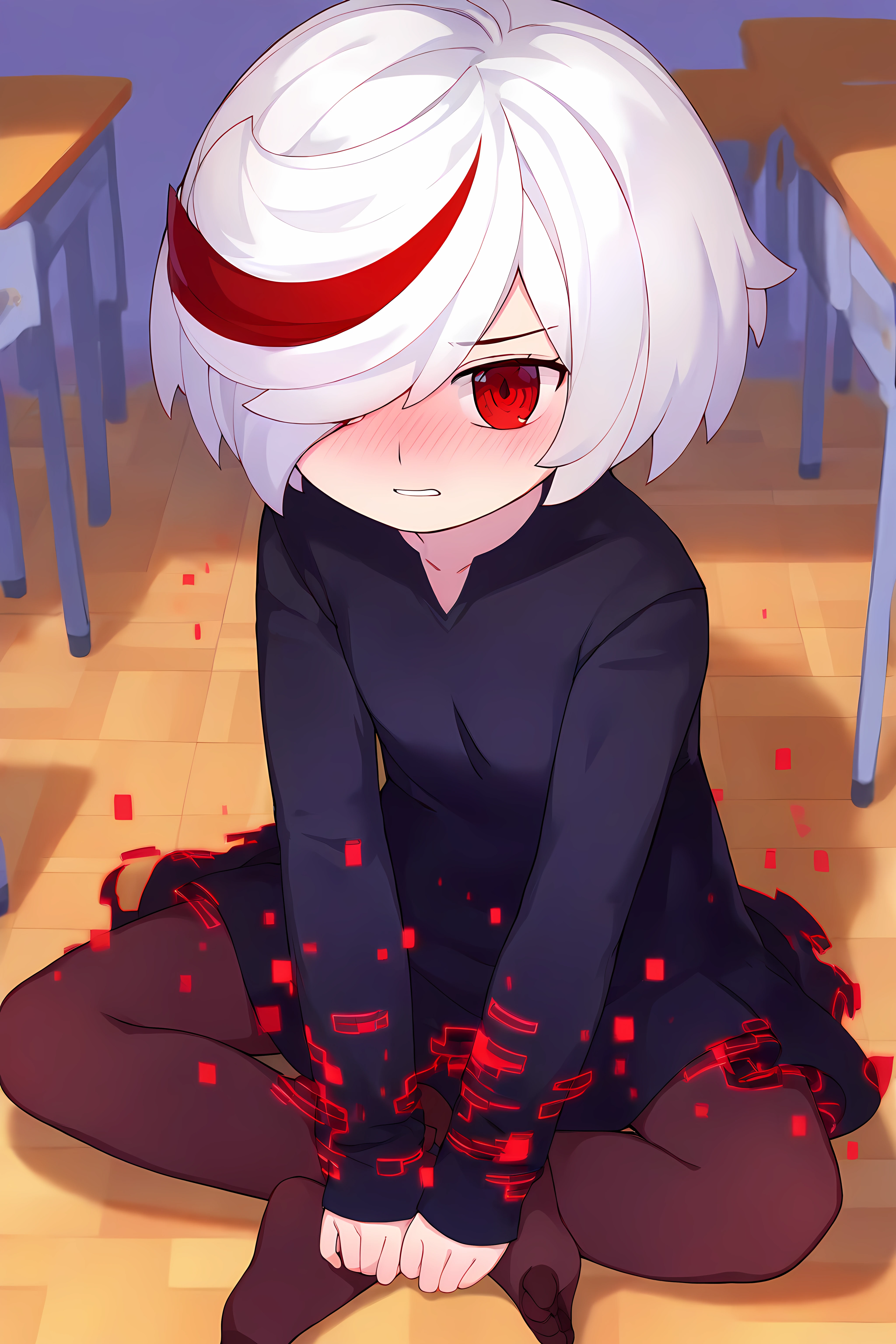 masterpiece, best quality, newest, 1girl, solo, { |female child},
{redsage, short hair, white hair, red hair, multicolored hair, hair over one eye, red eyes, black dress, long sleeves|bluesage, short hair, white hair, blue hair, multicolored hair, hair over one eye, blue eyes, white dress, long sleeves},
digital dissolve, pantyhose, mary jane,
{standing|standing|standing|sitting|indian style|wariza|walking|jumping},
{smile|frown|laughing|embarrassed|grin|crying},
{classroom|forest|city|living room|bedroom|park},
{ |made in abyss|onii-chan wa oshimai!|abmayo|dagasi|yoneyama mai|ebifurya|itomugi-kun|ruu /(tksymkw/)|blade /(galaxist/)|ixy|hungry clicker|hoshino fuuta|skidoo|konnyaku /(kk-monmon/)|sunhyun|mochikushi|mukanata|lunacle|muneyuki|bagelbomb|waterring|sarena|torino aqua|daikinbakuju|sweetonedollar|skeleion|himitsu /(hi mi tsu 2/)|milkshakework|aak|moyachii|agwing86|longcloud|shuru y|sakimichan|tsubasa tsubasa|actualekusu}
