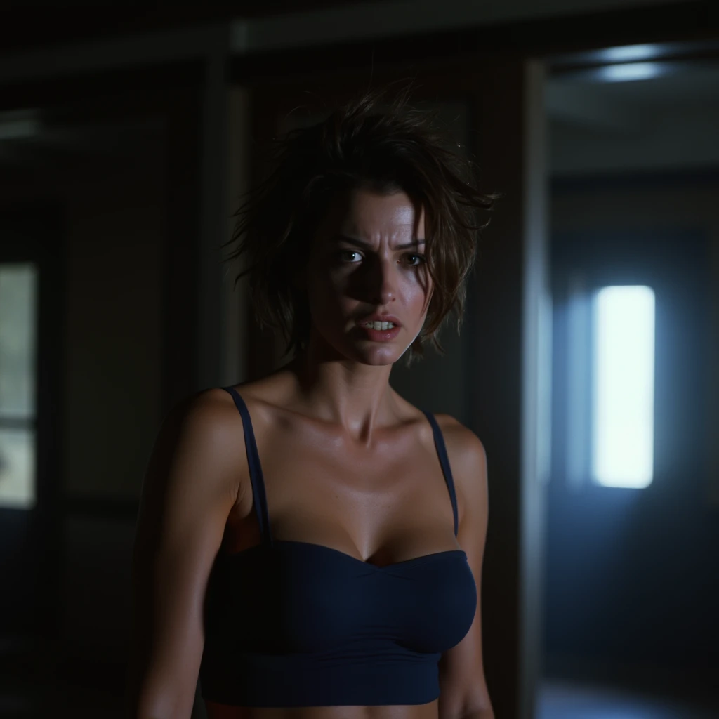 Resident Evil cinematic horror style + anime F1D