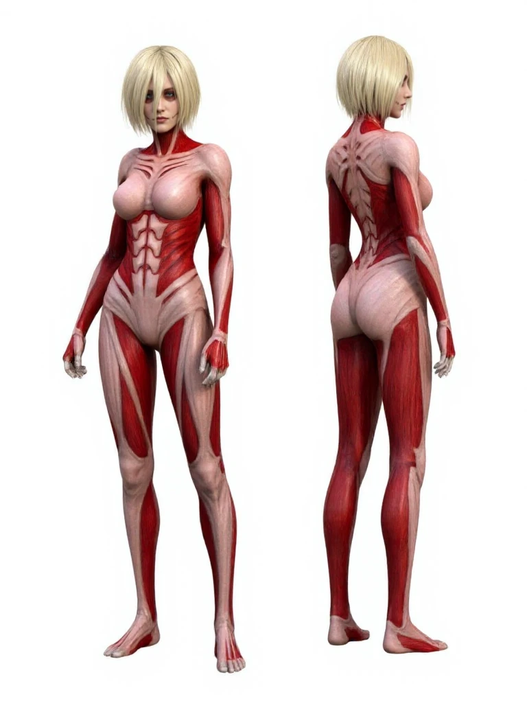 cammy white, voluptuous body, muscular body, split abs, detailed body, shiny skin, correct proportions, skin detail, multiple perspectives model sheet, model sheet, reference sheet