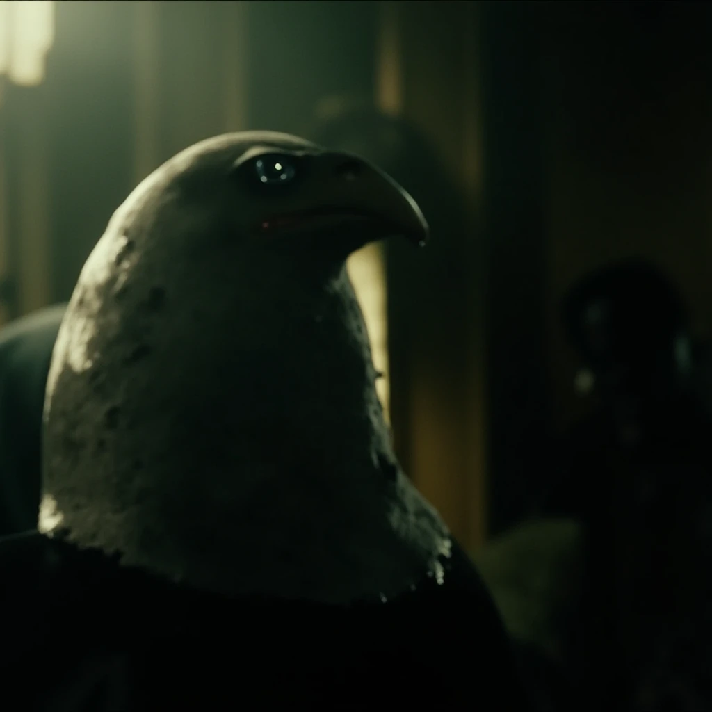cinematic film still of  <lora:cinematic Immortal (ad vitam) v1:0.8>
cinematic style In 2095, New York City, Horus a man with a bird mask on his face, shallow depth of field, vignette, highly detailed, high budget, bokeh, cinemascope, moody, epic, gorgeous, film grain, grainy