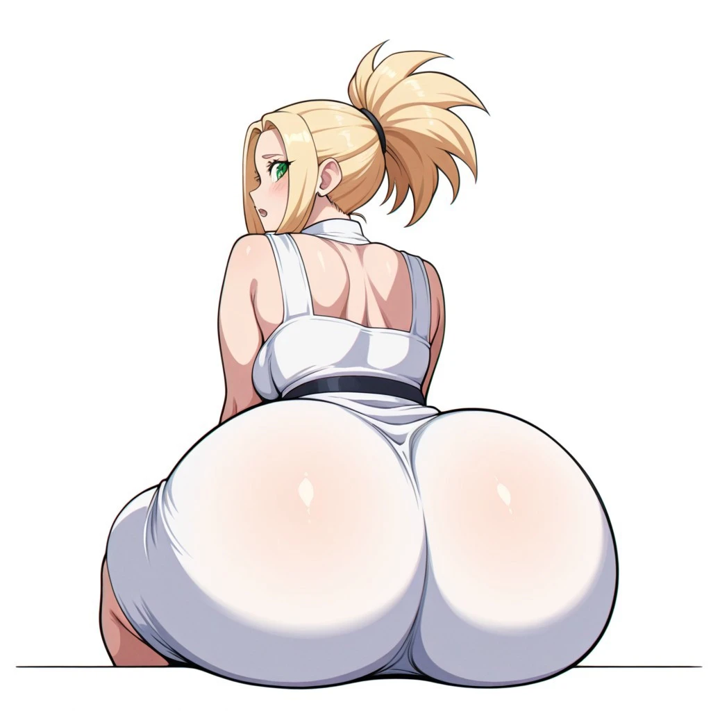 lusamine_(pokemon) ,Gigantic breasts, big nipples, large areola, thin waist, Gigantic ass, pussy, anus, thick thighs, bare feet, nude, completely naked, standing