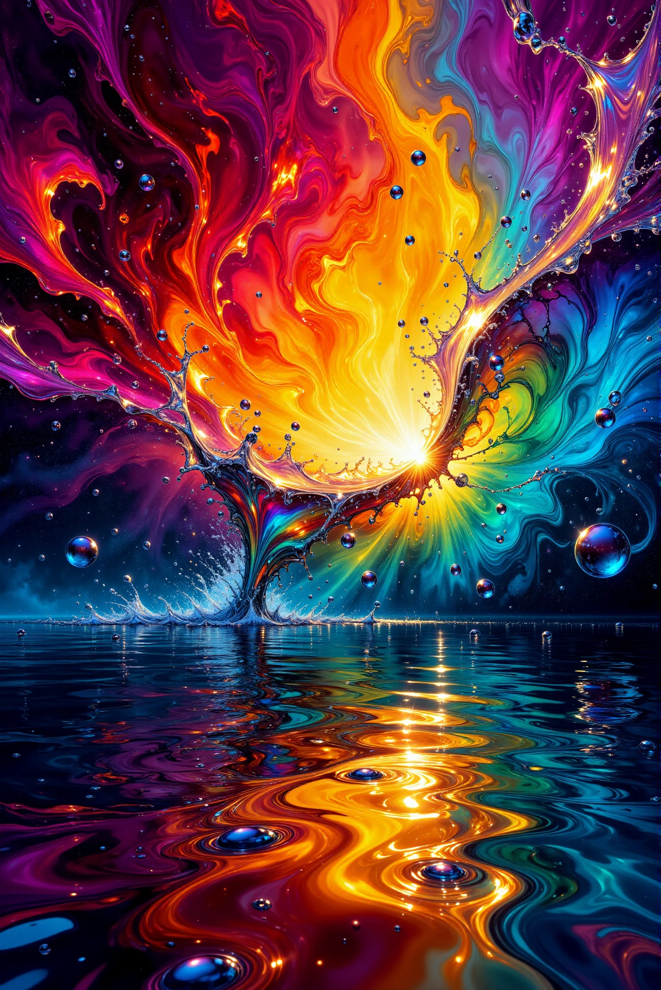 <lora:Vibrant_Splash:0.7>
breathtaking hyperrealistic art a glossy, shiny, vibrant colors, (reflective), volumetric ((splash art)), casts bright colorful highlights, refractions, best quality, elegant, partially translucent, sharp clear art, self-illuminating, inner glow, (lighting nebula effect), wormhole . award-winning, professional, highly detailed, Alcohol ink art hyperrealistic art a glossy, shiny, vibrant colors, (reflective), volumetric ((splash art)), casts bright colorful highlights, refractions, best quality, elegant, partially translucent, sharp clear art, self-illuminating, inner glow, (lighting nebula effect), wormhole. Fluid and vibrant colors, unpredictable patterns, organic textures, translucent layers, abstract compositions, ethereal and dreamy effects, free-flowing movement, expressive brushstrokes, contemporary aesthetic, wet textured paper., extremely high-resolution details, photographic, realism pushed to extreme, fine texture, incredibly lifelike