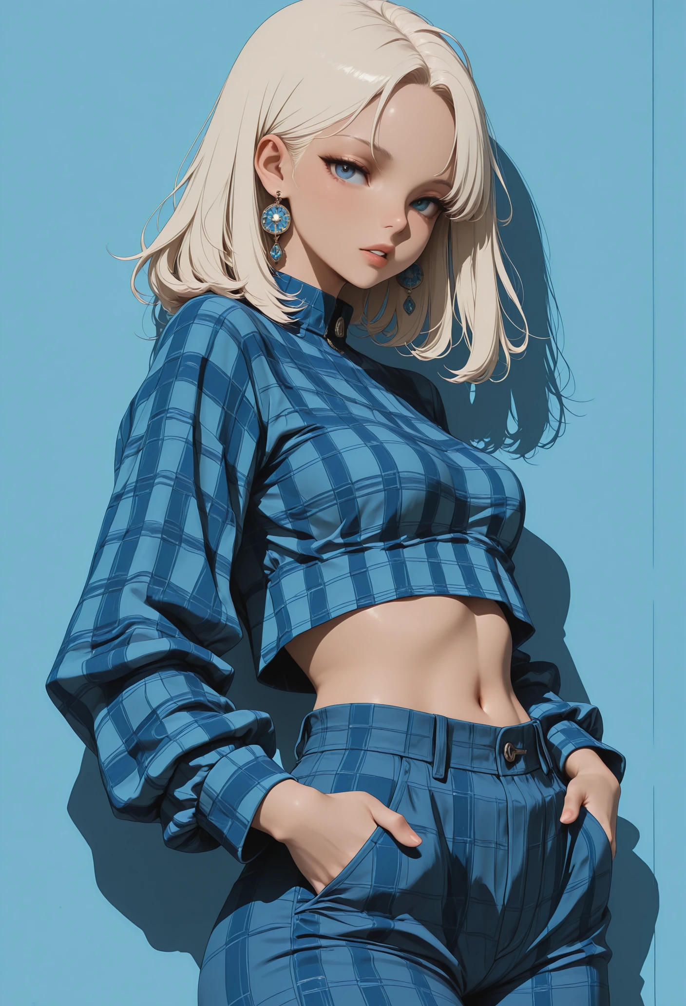 (Hinata Hyuga, muito sensual, com roupas apertadas, bunda grande, pernas grossas, Wearing extremely tight jeans, usando uma mini blusa, umbigo com pirsing, cabelo grande, Speaker behind, muito realista, extremamente sexy, 8k, 8k extremamente detalhado), (um extremamente delicado e bonito), (obra-prima), (melhor qualidade: 1.0), (ultra highres:1.0)