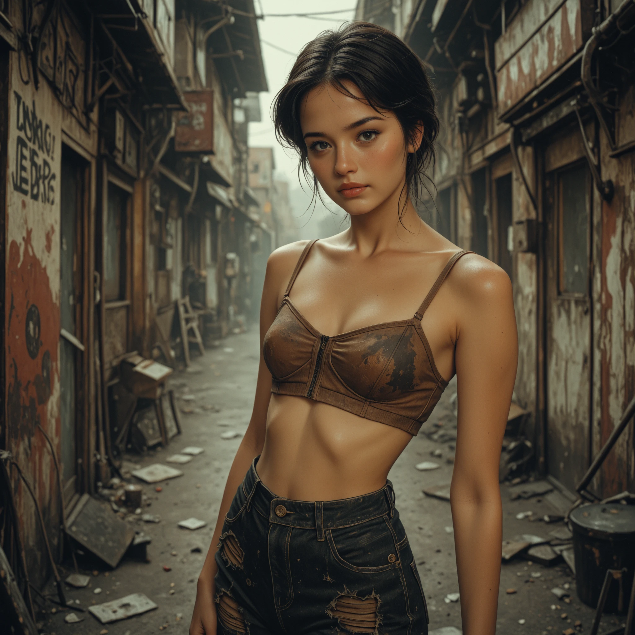 high_quality, highres, beautiful, detailed, (masterpiece, best quality:1.2), absurdres, 8k, HDR, 
retro, grunge, 1girl, woman, asian,
 medium_shot, dynamic_angle
