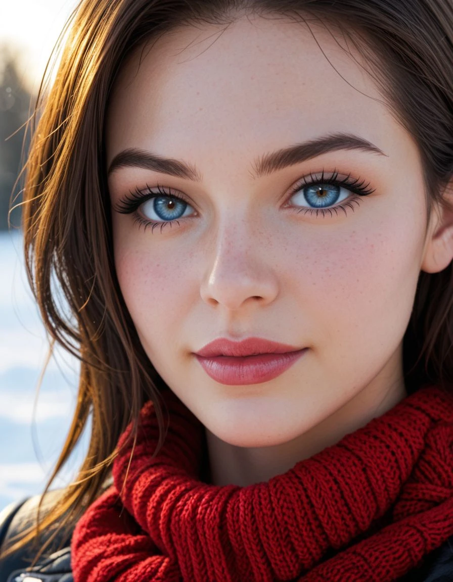 (((score_9,score_8_up)):1.5),hyperrealistic art ,highres,(contrast:1.3)
ultra hd photo,photo of a woman, sydneywatson:0.99, ((dark brown hair)), ((turtleneck sweater, scarf):1.1), ((closeup, portrait)),((outdoors, snow)), ((red lipstick, makeup)), (serious), ((best quality, masterpiece, extreme details, high resolution):1.2),((detailed eyes, beautiful eyes, detailed face, beautiful face):1.2)