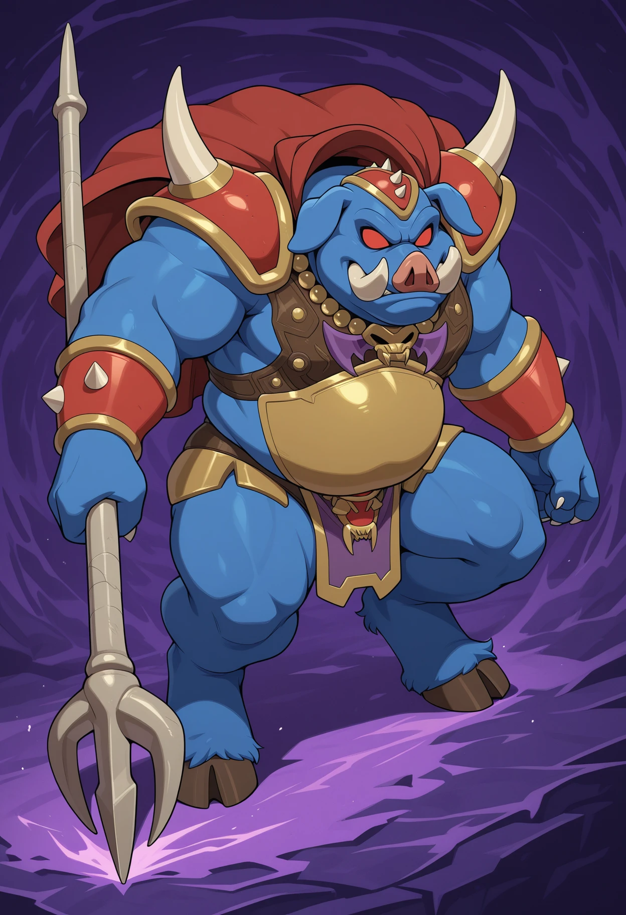 crocodine crocodile Old man Red beard red chest hair Lie Spread your legs One knee Faint vertical lines in the crotch area Very thin vertical slits the base of the tree Shoulder only armor Plump and plump