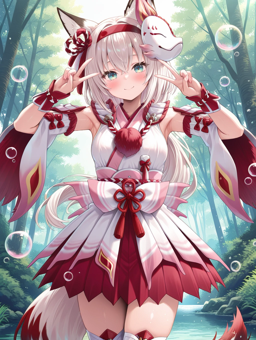 by letco , by yogisya
1girl
extremely beautiful detailed piercing eyes,
a girl immersed in a magical garden at twilight. She stands beside a luminous waterfall, cherry blossoms gently falling around her. The soft glow of fireflies and the distant twinkle of stars add an enchanting ambiance to this serene and otherworldly scene
masterpiece, best quality, high quality, highres, absurdres, very detailed, high resolution, sharp, sharp image, 8k, vivid, colorful, stunning, anime