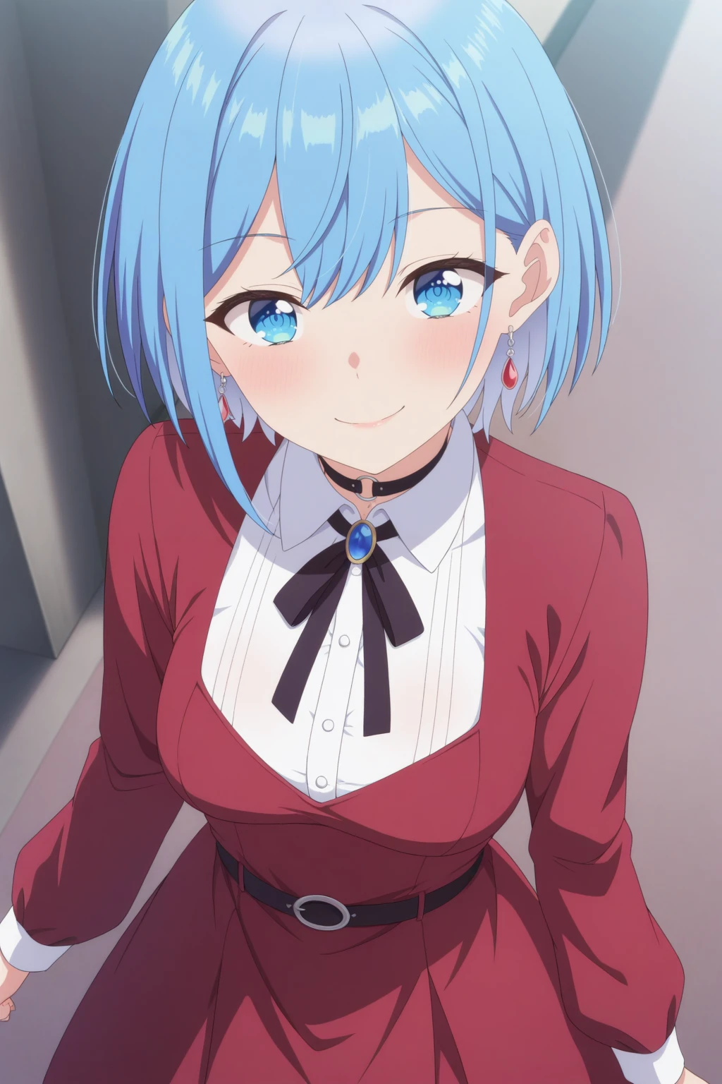 masterpiece, best quality, amazing quality, very aesthetic, absurdres, ultra detailed,
<lora:Himari_Inuzuka:0.8> 1girl, himari_inuzuka,
portrait, smile, (red dress:1.3),
view from above, body is visible, medium breasts are visible from under the shirt,,