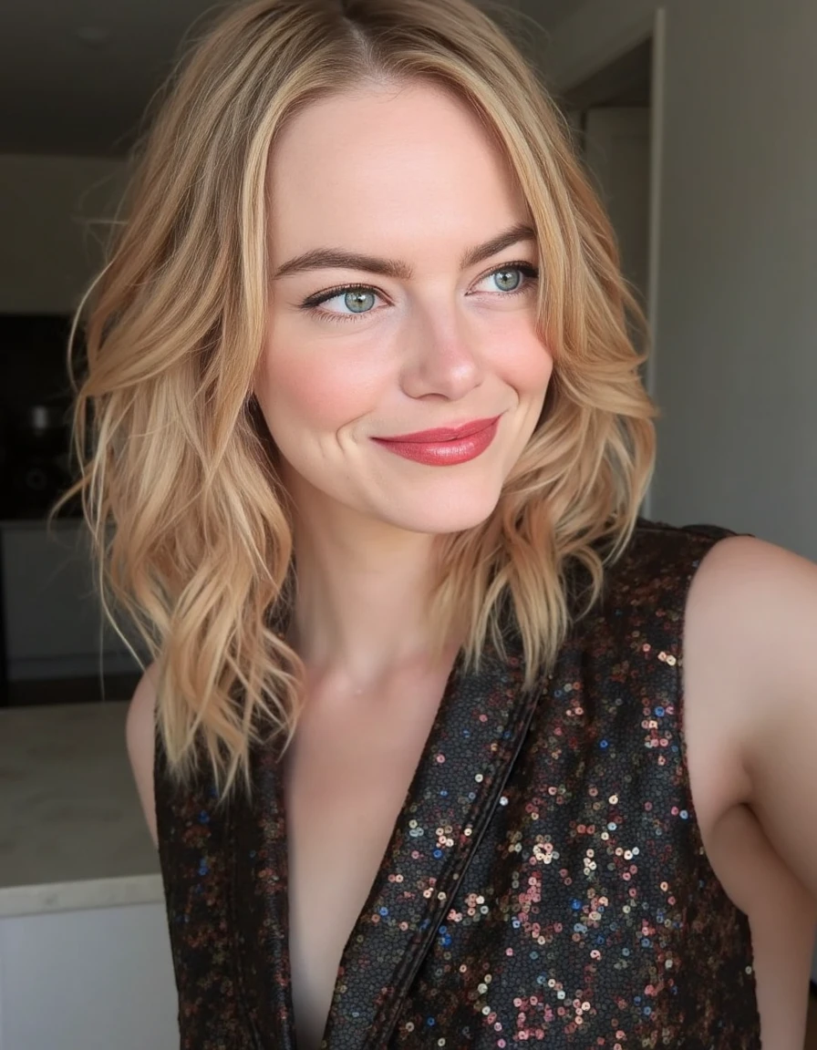 woman, blonde <lora:emmastone:1>