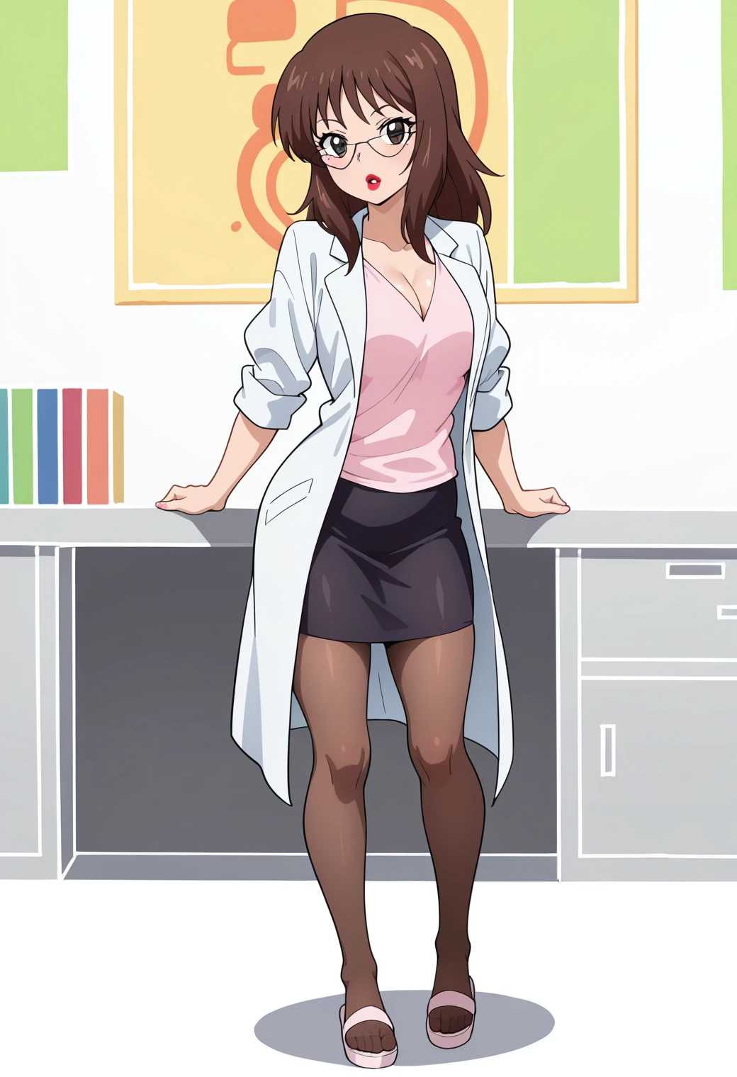 score_9, score_8_superior, score_7_superior, sauce_anime, One person,,high resolution, classroom,Black underwear,Sexy underwear,