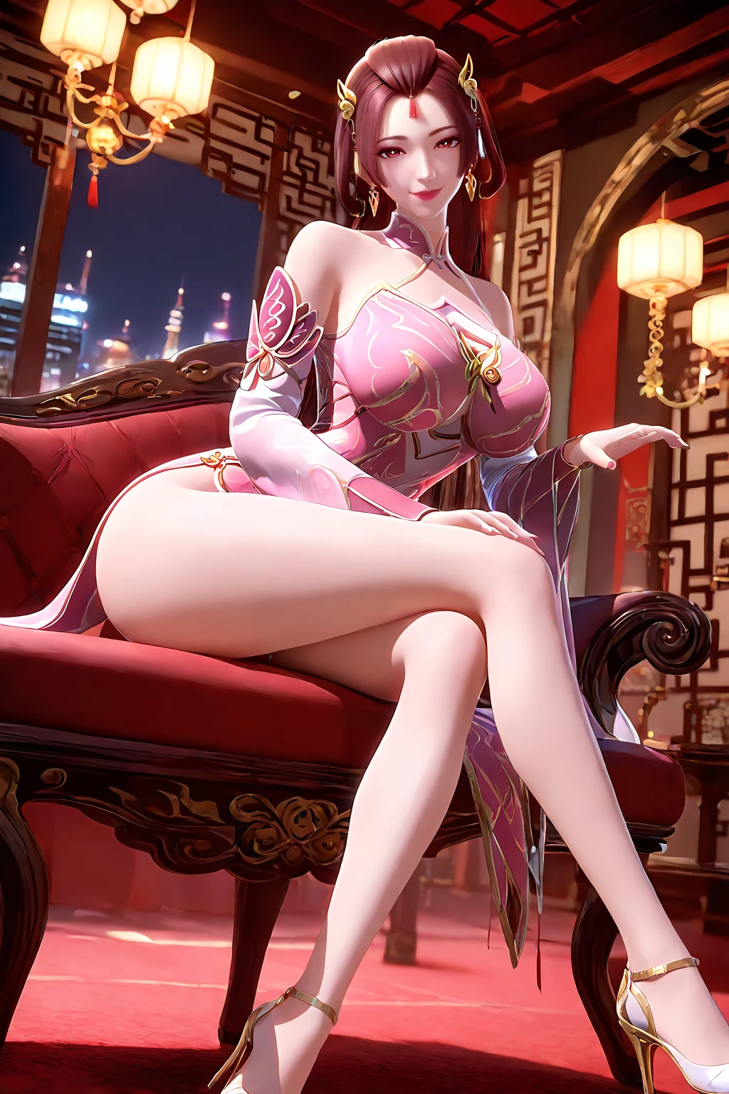 Group of 5 princesses,(5 young women,many young women), (in the bedroom), Various hair styles, harem, Wearing a strapless Thai dress..,(no bra,no panties) at night, detailed face,Complete breasts,Complete Hand, ((big breasts,Breast curtain,partially naked)) short skirt, mule, Sleeveless , Show your armpits, at night, starry at night,(large areolae:1.4,pink,The nipples are clearly visible....),((Various poses),(look at viewer:1.5),milf, Highest quality、Highest picture quality、Masterpiece