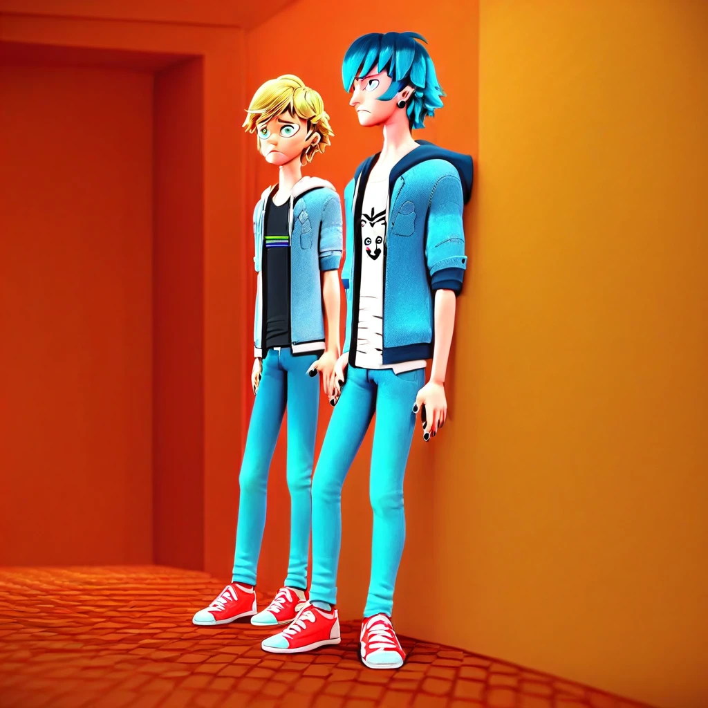 Miraculous Ladybug And Cat Noir - Adrien and Luka V1