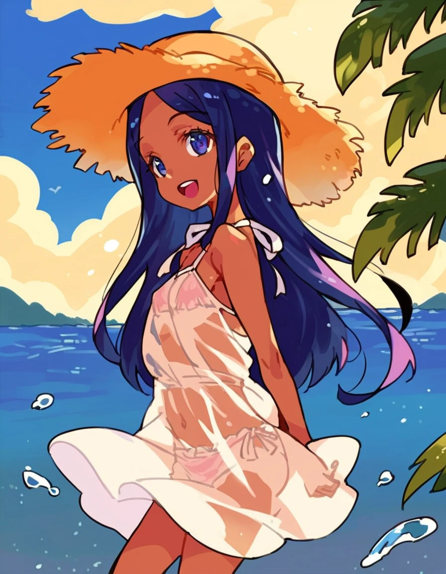 <lora:teoskaffa:1>,
long hair, school swimsuit, short hair, swimsuit, water, kotonoha katsura, sekai saionji, setsuna kiyoura