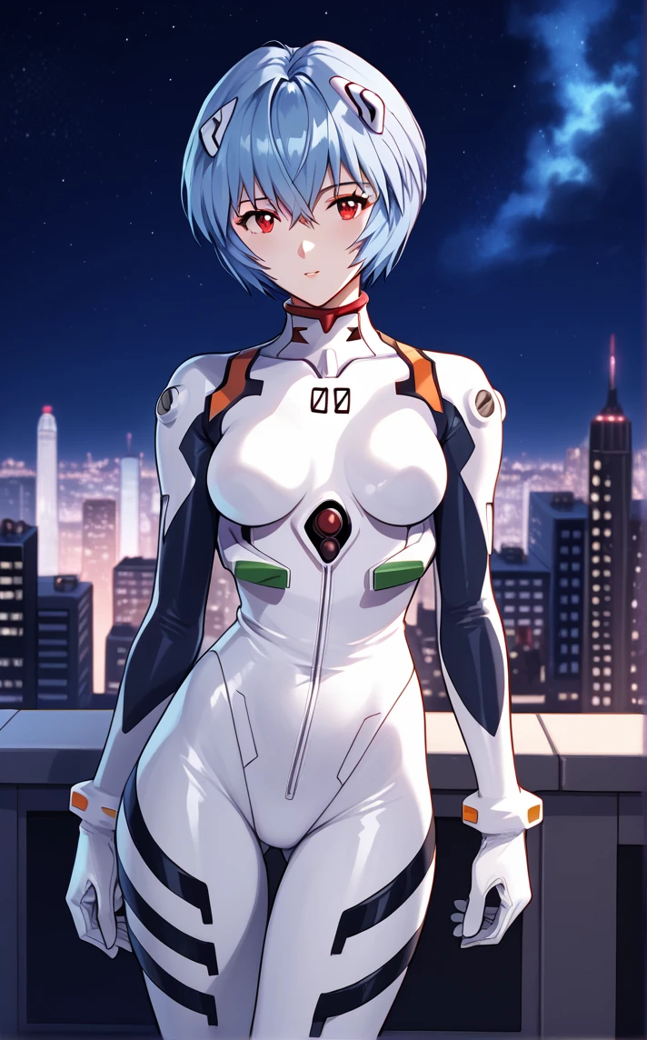 reiayanami, Rei Ayanami, Blue Hair, short hair, (Red eyes:1.5), (Small breasts:1.2),
break bodysuit, headgear, Plug Suit, White bodysuit,
break outdoors, city,
break looking at viewer, (Cowboy Shot:1.5),
break (masterpiece:1.2), highest quality, High resolution, unity 8k wallpaper, (shape:0.8), (Fine and beautiful eyes:1.6), Highly detailed face, Perfect lighting, Highly detailed CG, (Perfect hands, Perfect Anatomy)、((Embarrassed look))、((full moon))、((Picture below))、(((boots)))、((short hair))、((f cup breasts))、The clothes are transparent、((Spread your legs))、