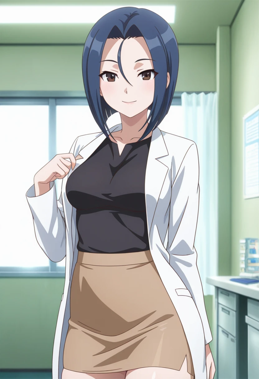 white jacket,pink shirt,cleavage, collarbone,pencil skirt, <lora:Riko_KIRIHARA_World_End-KK77-V1:0.7>, black hair,short hair,bangs,blue eyes,
1 girl, 20yo,Young female,Beautiful Finger,Beautiful long legs,Beautiful body,Beautiful Nose,Beautiful character design, perfect eyes, perfect face,expressive eyes, looking at viewer, in the center of the image,(light_smile:0.5), official art,extremely detailed CG unity 8k wallpaper, perfect lighting,Colorful, Bright_Front_face_Lighting,shiny skin, (masterpiece:1.0),(best_quality:1.0), ultra high res,4K,ultra-detailed, photography, 8K, HDR, highres, absurdres:1.2, Kodak portra 400, film grain, blurry background, bokeh:1.2, lens flare, (vibrant_color:1.2) (Beautiful,large_Breasts:1.0), (beautiful_face:1.5),(narrow_waist)