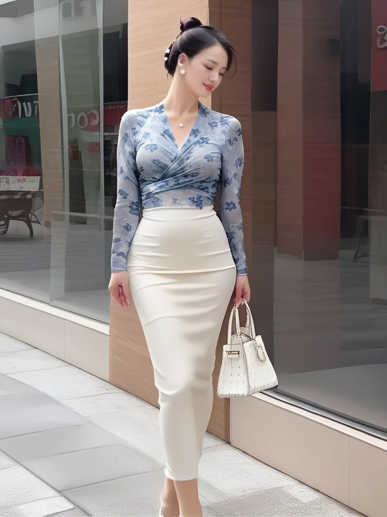 Floral T-shirt base and slim fit skirt - PONY&XL v1.0