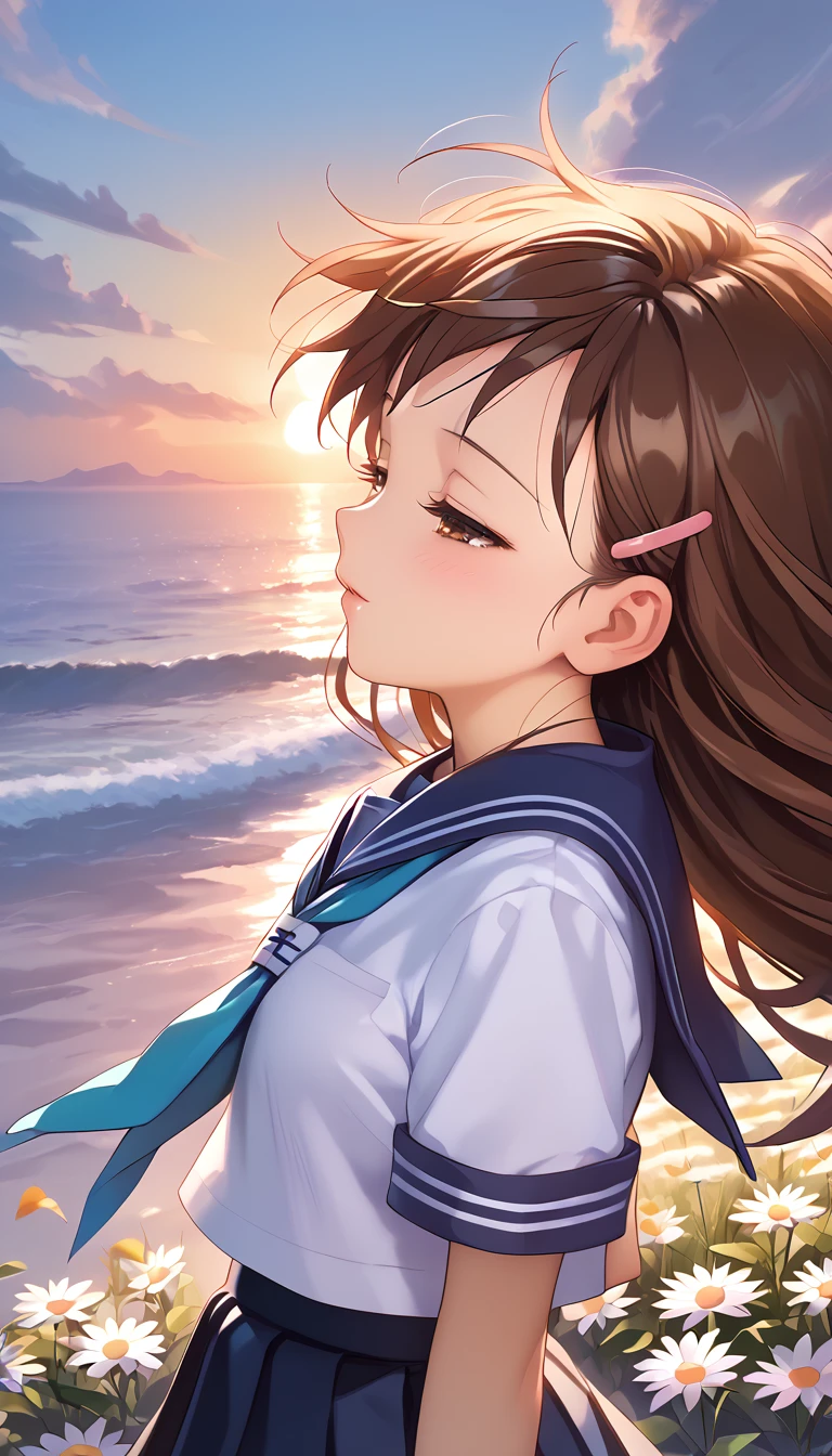 anime screencap,score_9,score_8_up,score_7_up,source_anime,official style,
BREAK
best quality,((masterpiece)),highly detailed,ultra-detailed,(illustration),(beautiful detailed eyes),
1girl,solo,outdoors,sea skyline,numerous flower(narcissu),sunset,wind lift,narcissu_petals,mid_shot,head down,praying,from side,interlocked fingers,
gloom,half-closed eyes,
BREAK
<lora:(PONY)SETSUMI-10:1>,narcissu,setsumi_sakura,brown hair,brown eyes,long hair,school uniform,white serafuku,pink hairclip,aqua neckerchief,skirt,blue sailor collar,
BREAK
<lora:badanatomy_AutismMix_negative_LORA:-0.2>,