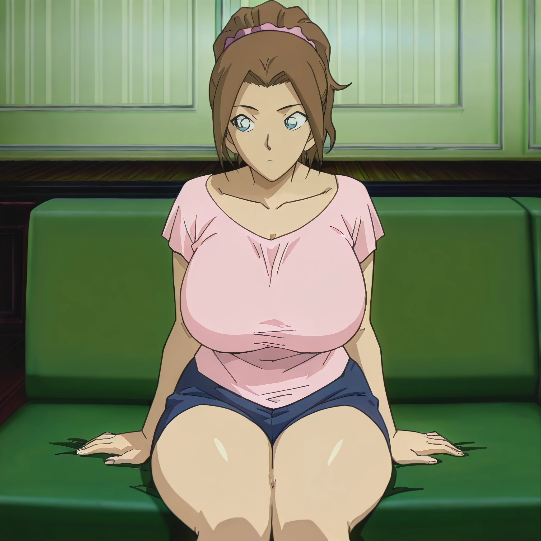 masterpiece, extremely detailed,anime, perfect lighting,1girl, solo, mikomoto,,(plump:1.1), large breasts, grin,(dark skin:0.6),1girl,masterpiece, expensive quality, very_expensive_solve, big_file size, full color,(completely nude:1.2),pussy,niplles,(vaginal sex:1.2),