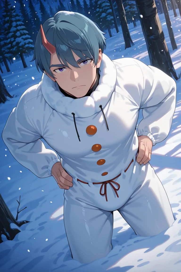 (masterpiece, best quality),1boy,(younge boy,???'s face,Juvenile faces),a baby face,Side Body,Hands hang down at the waist,Delicate big eyes,Keep your eyes open,,Big ,Big ,,,cum shots,Smooth and delicate skin,(Lewdness),infancy,sideface,snowfield,Large ice cubes,Blue-violet aurora,Lewd expression,,infancy,Young age,Huge blue-white ice cubes,Short round face,Flat chin,Fine face in detail,Colored briefs,musculous,Short bright orange hair,Sky blue eyes,opens his eyes wide,复杂,full bodyesbian,nakeness,Lewdness,Teal briefs,Pectoralis abdominal muscles,Blue-violet aurora,the night,Blue-violet aurora,vivd colour,(depth of fields:1.2),(abs),looking at viewert,A top-down perspective,snowfield,spread their legs,Arms drooping,Hands touch the crotch,Falling snowflakes,There are a lot of diamond-shaped ice cubes on the ground,cold temperature,A top-down perspective