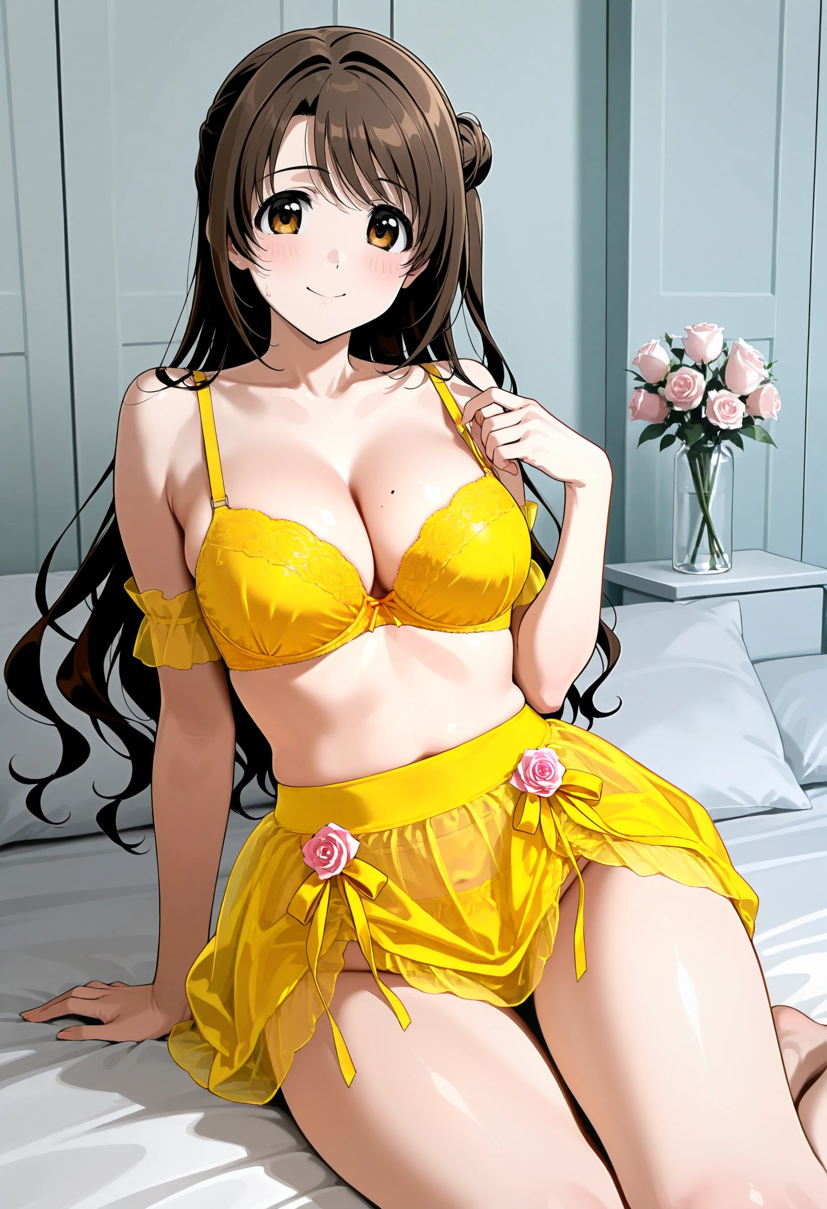 Mesh Lingerie Rose Detail - Belle Illust