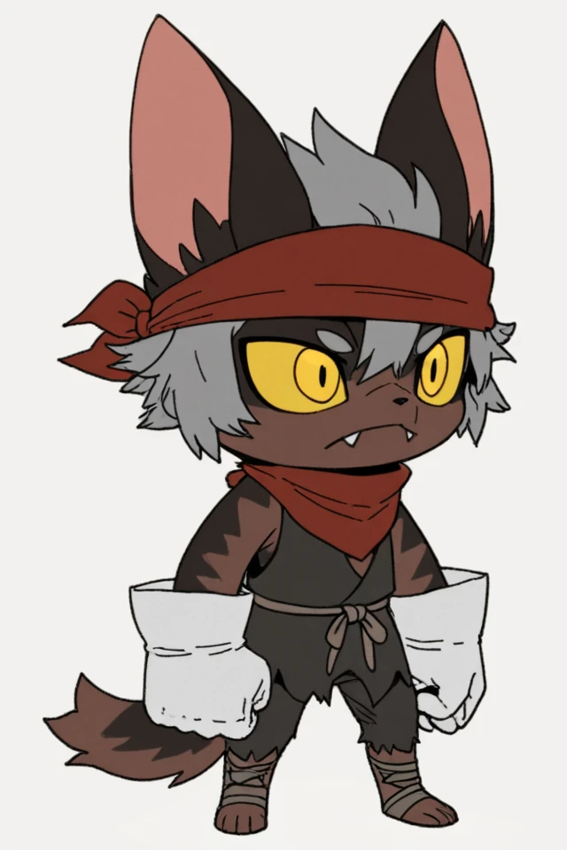 Original Character, (finely best quality illustration:1.1), (1girl, solo:1.1), (black short hair:1.1), (masterpiece, ultra high quality), (standing on two legs), (dog legs), (sneaking suit outfit), (Naked Snake Metal Gear Solid 3 outfit) (full body visible), (1girl), (solo), (female focus), elf ears, (snake-dog hybrid-cross-girl), (Messy pixie cut with hair covering face), (big eyebrows), (angry eyes), (long furry and scaly tail) (Cute anime snake eyes), (limbless female body) Dog-Snake hybrid beastman, orange pupils, Black hair, Furry, (1 girl), (angry eyes), (furry and scaly body)