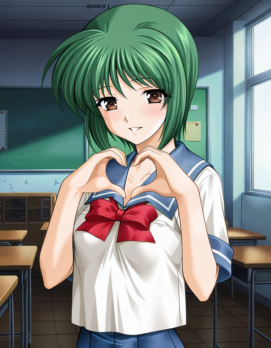 ((masterpiece, high quality, best quality)),
1girl, white panties, thighhighs, green hair, hat, sitting, blush, necktie, spread legs, short hair, pantyshot, dutch angle, yellow eyes, open mouth, solo focus, smile, beret, couch, skirt, looking at viewer,
<lora:yokota-style_v1.0:1.0>