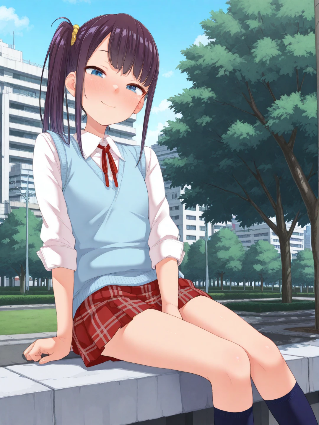 (masterpiece:1.3, highest quality, Ultra-high resolution, Very detailed), (Realistic:1.1, photoRealistic:1.4), Beautiful illustrations, Perfect lighting, colorful, Written boundary depth, Beautiful detailsまでこだわった髪, Beautifully detailed face, Beautiful details, Beautiful clavicle, Beautiful body, Beautiful breasts, Beautiful thighs, Beautiful feet, Beautiful fingers, View your viewers, 1 girl, Japanese, high school girl, Perfect Face, (Perfect Anatomy, Anatomically correct), Cute and symmetrical face, Baby Face, Sunburn, Shiny skin, (Mid-length hair:0, Twin tails:0, blonde:0), Asymmetrical bangs, blue eyes, Long eyelashes, (Mid-chest), thin, ((Collared short-sleeved shirt, Light blue shirt, , Grey plaid pleated skirt, To the Navy)), No pants, (Beautiful views), evening, (Outdoor, distant cityscape), Are standing, (peace sign), (Cute Smile, Blushing、Upward glance, Open your mouth), (Very open vagina:1.4),(Sometimes inserting a thick erect penis into the vagina:1.5),(Ejaculation competition:1.8),(The face of an orgasm:1.2),(Pregnant  girl:0.6),(Violated from below by a big man with a huge erect penis:1.2),(Sweaty Lolil:1.7),(Tsundere girl:1.32),(Sister gets fucked from behind by brother&#39;s penis:1.4)