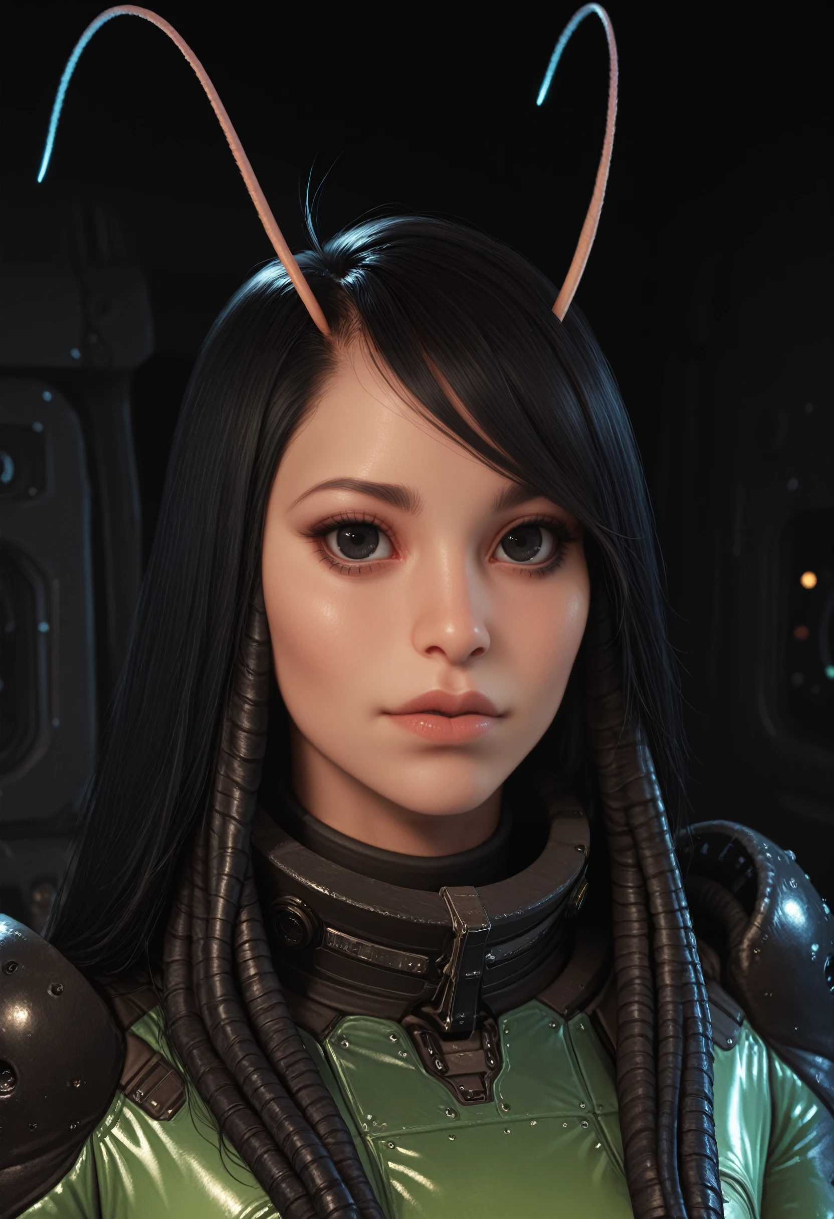 masterpiece, best quality, absurdres, highres, extremely high detail,
<lora:ILGOTGMantis:1.0>
GOTGMantis, 1girl, solo, alien, black hair, long hair, black eyes, antenna, looking at viewer, portrait