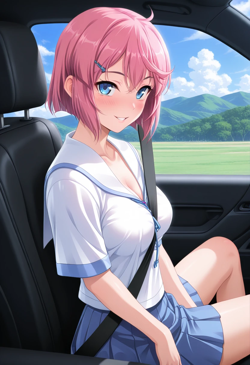 (8K、Highest image quality、highest quality、masterpiece)、detailed face、((1 baby girl))、braid black hair、long hair、blunt bangs、red eyes、evil smile、((grin))、((huge breasts))、((see through camisole))、red school bag,minimum skirt、((micro pleated skirt))、((micro mini skirt lift)、cowboy shot、((in the car)),((see through)),((nipples)),((nipples visible)),((sit on seat)),((spread legs)),((sweaty)),((show off erectile penis)),((((futanari girl)))),(((futanari loli))),(futa loli girl),hand to own penis,grab the own penis,hand to penis,touch the own penis,tekoki,Exposure,cum,penis into own hand,hand to the penis,grab own penis,Handjob,cum,semen,sperm,bukkake,cum on face,((penis ejaculates semen)),(((ejaculates semen))),school backpack,(((cumming on face))),((cum on face)),(Futanari),(masturbation),(((futanari masturbation))),loli,blue hair,Oppai,