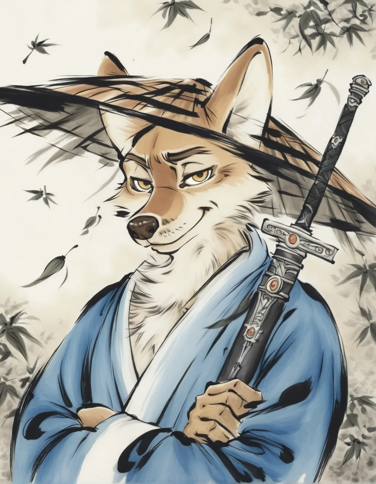 Pseudo Ink Wash for Furry (NoobAI-XL) v1.0