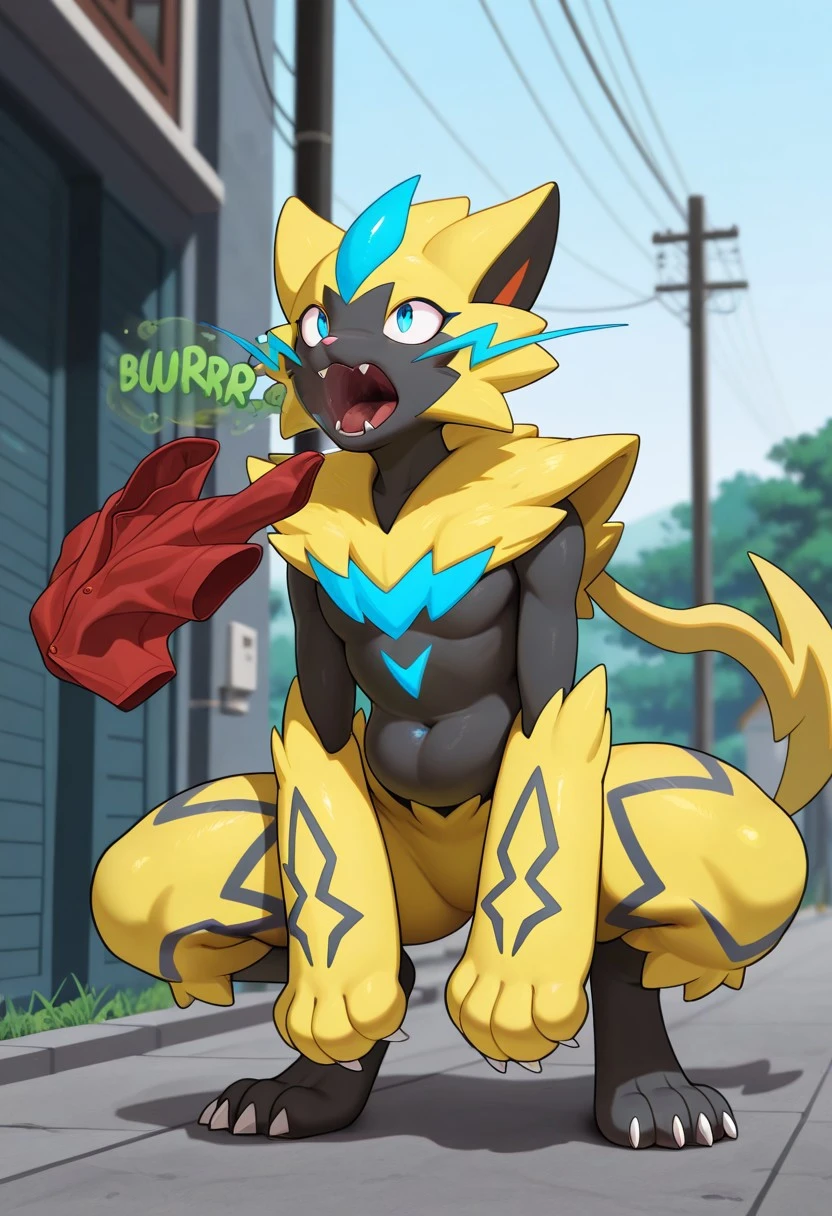 Pokemon Zeraora male Shota Yellow fur cat Gay nude penis semen stickiness In the dark locker room(On all fours) Anal Sex Being raped Pleasure Close your eyes and cry Excessive sweating Intense ejaculation Clear ergonomics Being creampied Blushing Close your eyes and look sad