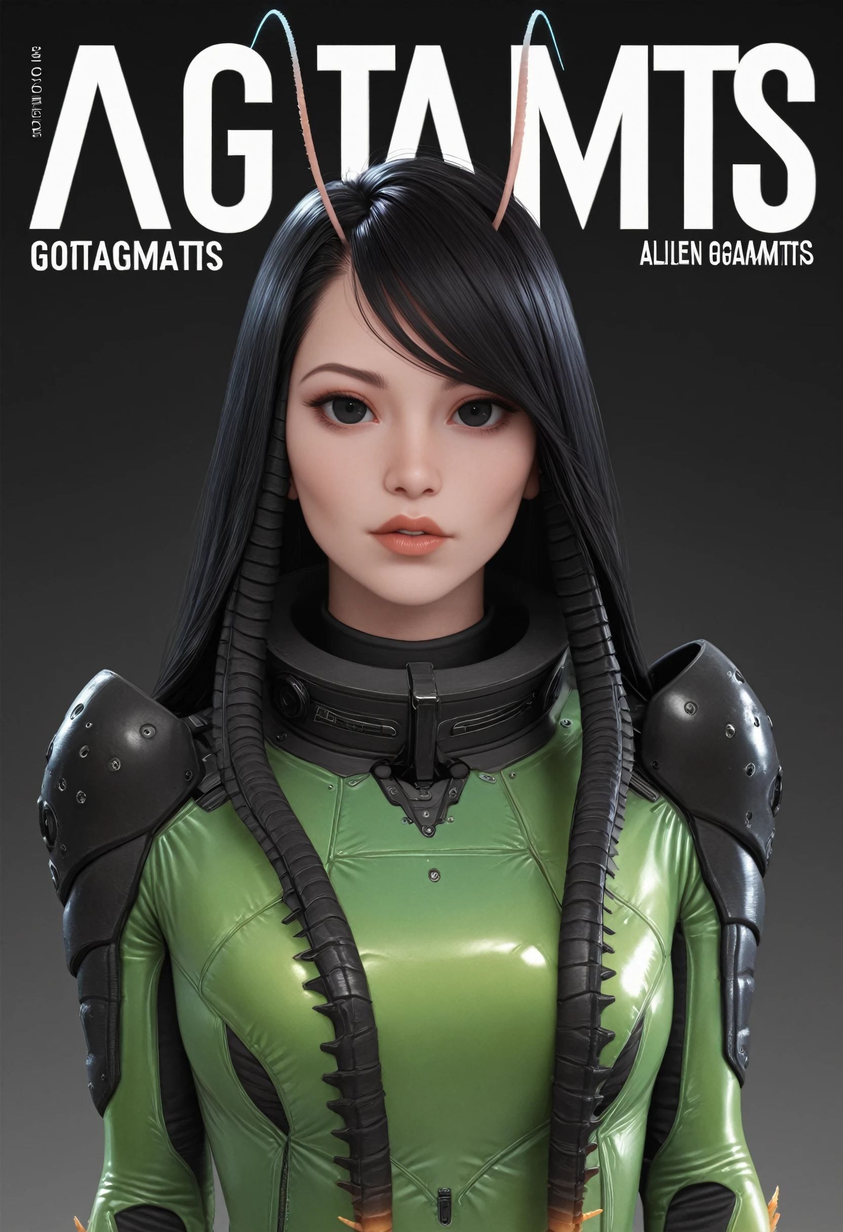 masterpiece, best quality, absurdres, highres, extremely high detail,
<lora:ILGOTGMantis:1.0>
GOTGMantis, 1girl, solo, alien, black hair, long hair, black eyes, antenna, looking at viewer, seductive pose, fashion photography, magazine cover
