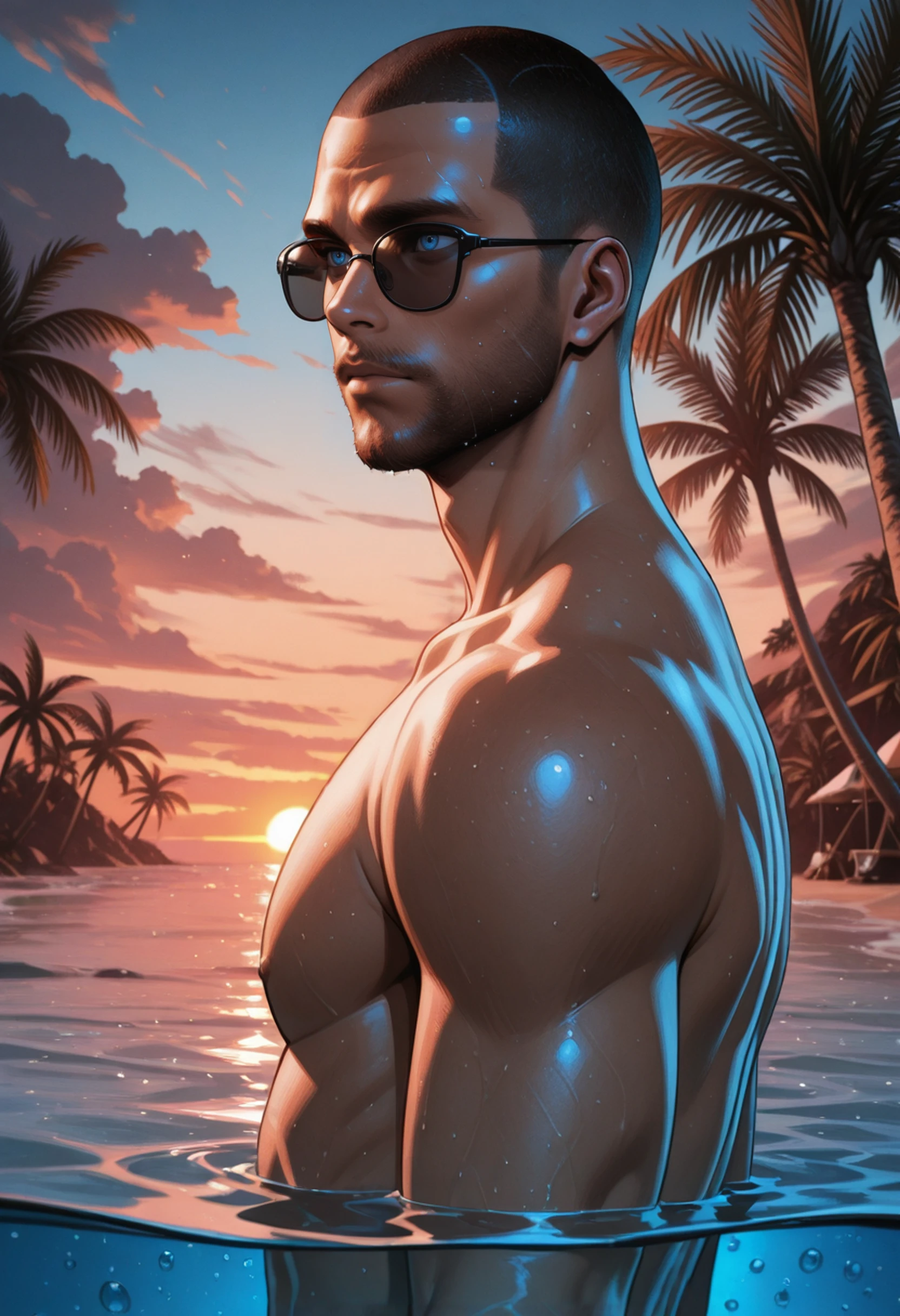 Christopher imanuella hamonangan pane, sun glasses, outdoor, in beach