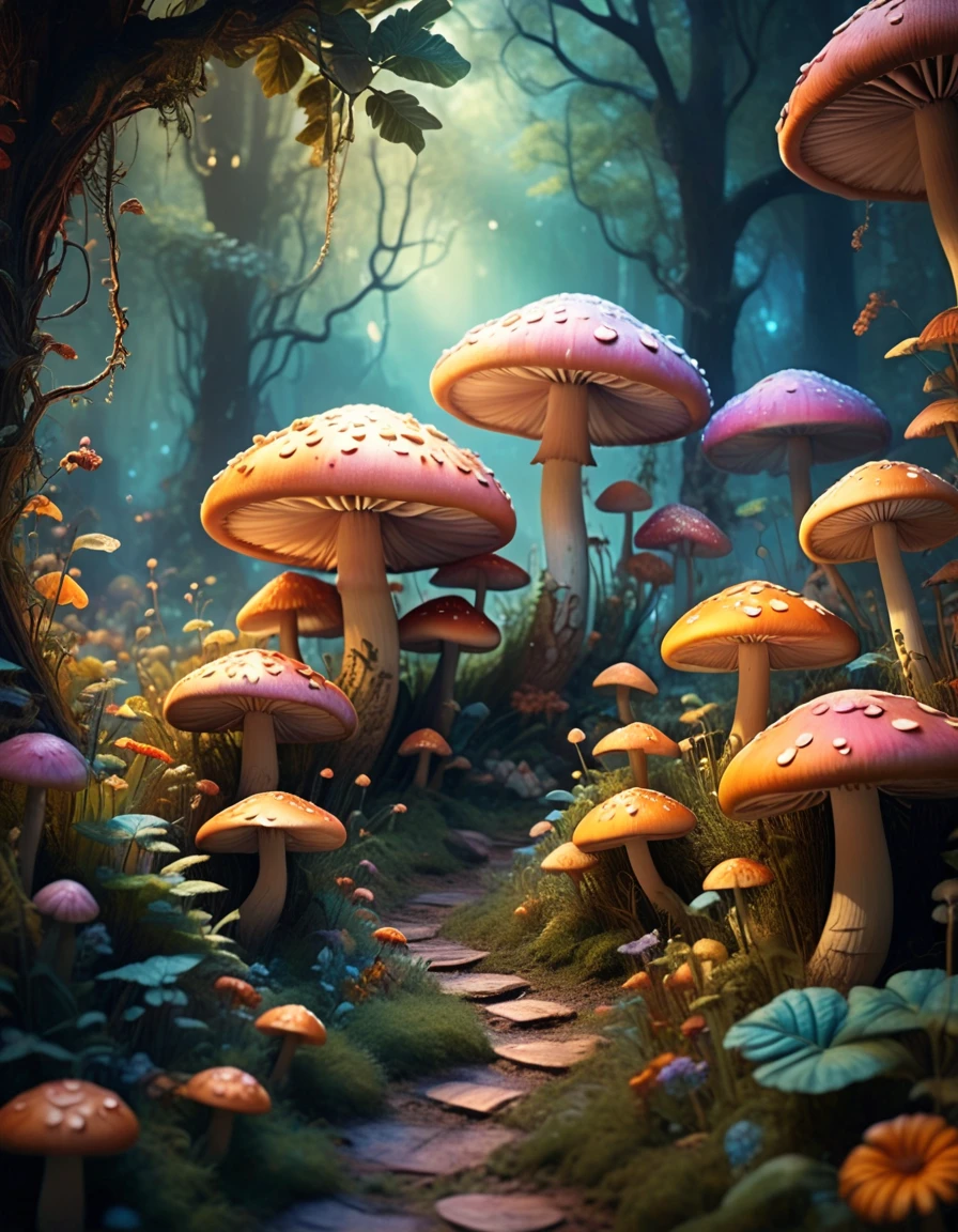 mesmerising, dreamy, ethereal, forest scene, colorful, vibrant, magical, alicestyle, mushrooms, caterpillar,
<lora:AliceInWonderlandStyleV1:1.5>