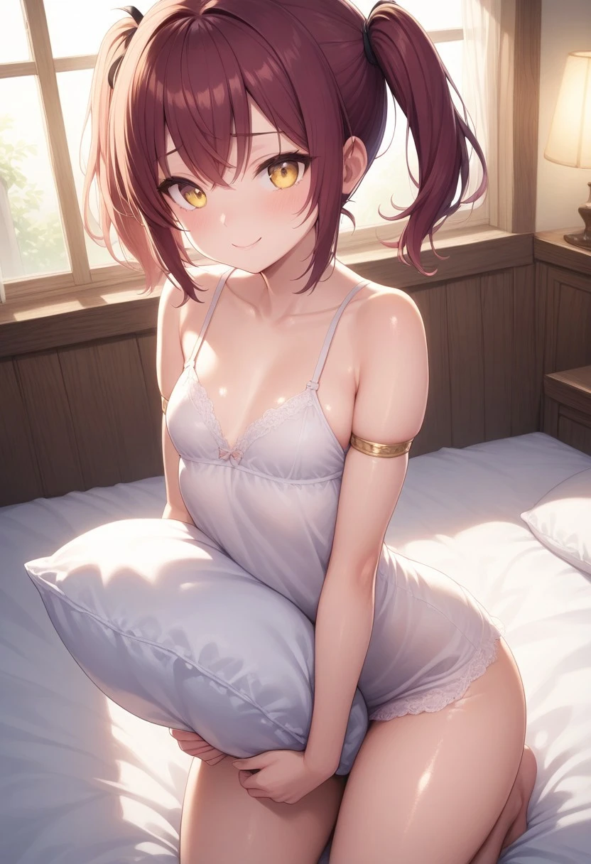 score_9, score_8_up, score_7_up, score_6_up, score_5_up, score_4_up, BREAK, source_anime, 1girl, kinomoto sakura, red hair, long hair, green eyes, shirtless, wearing only pink panties, lying on the floor, putting her hands on her chest, legs open, vagina exposed and wet, looking at the viewer with a scared face, sperm on her face, in the bedroom on a bed, all wet, a boy squeezing her ass and penetrating his penis in her wet vagina, ejaculating in her