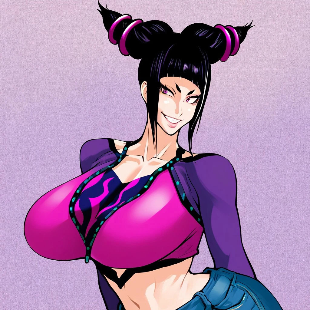 Woman with gigantic tits,milf,muscular,green fur,purple eyes,sexy,HD,high resolution, artwork