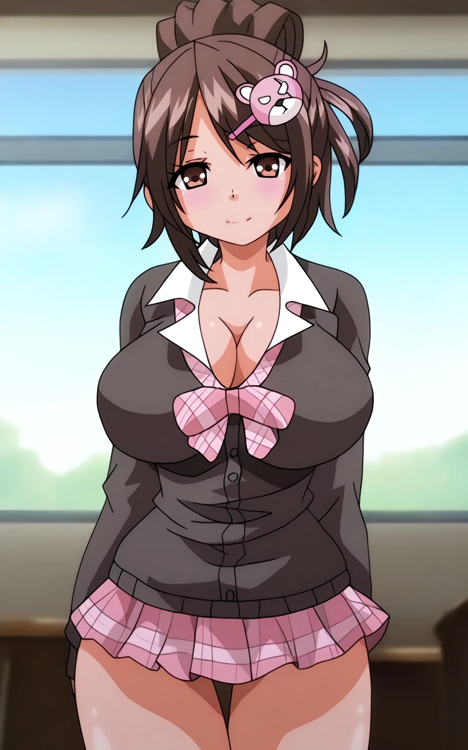 Garota de anime mostrando a buceta