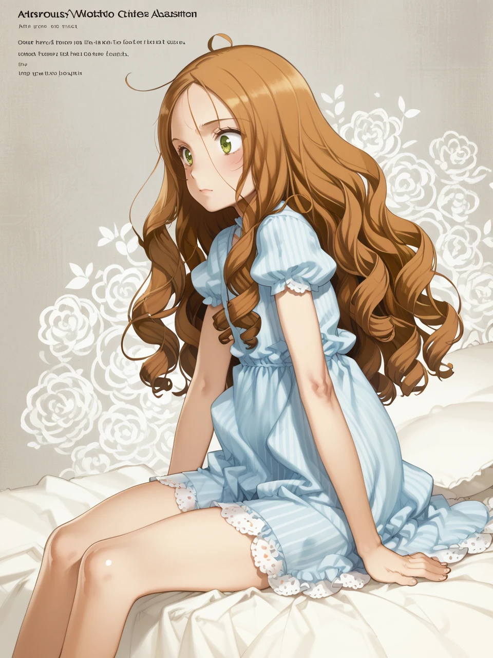 score_9, score_7_up, 2d, lineart,detailed background,
skinny, shiny dress, petite, sitting, side view, long hair, curly hair, knees, sfw, fully clothed,
ooyari ashito, <lora:Ooyari_Ashito pony:1>,
