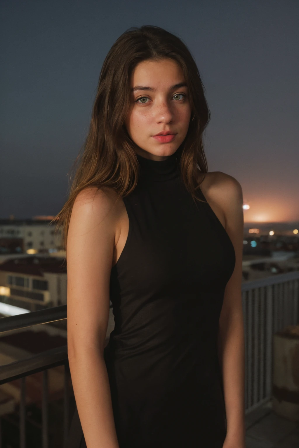 ((Masterpiece, selfie shot, desde arriba: 1.4)), ((toma de cuerpo completo, mejor calidad, HQ, 4K)), professional Dslr RAW uhd photography of an amazing beautiful blonde 24 years old ((mujer de ojos azules)) walking down a dark alleyway, breasts_b natural, fondo nocturno de la ciudad, (vestido rojo), (escote), detallado (¡Textures!, ¡hair!, brillo, color!!, imperfecciones: 1.1), (((ojos brillantes altamente detallados, ((staring at the camera)), )))specular lighting, DSLR, ultra calidad, foco nítido, Sharp tack, dof, movie grain, (centrado), Fujifilm XT3, cristalino, centro del marco, cara linda, encantadora, foco nítido, farola, neon lights, bokeh, (poco iluminado), Lowkey, por la noche, (cielo nocturno) poros detallados de la piel, piel grasa, bronceado, detalles intrincados de los ojos