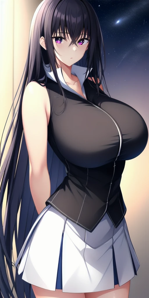 ((obra maestra)), ((mejor calidad)), (ultra detallado), ((extremadamente detallado)), 4k, (8K), mejor calidad, (Hermoso), estilo animado, mirar hacia arriba desde abajo, bar, Noche, una chica guapa, 1 chica, solo, traje, Hermoso rainbow hair, Hermoso blue eyes, ((Hermoso eyes)), De piel blanca, pendientes, cuello, sonrisa