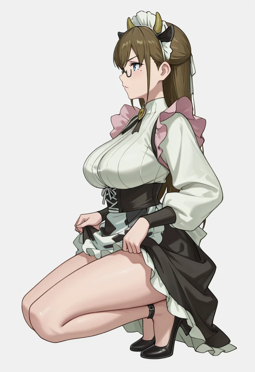 Hyuuga Hinata with huge breasts, small waist and huge ass. Is sucking a huge